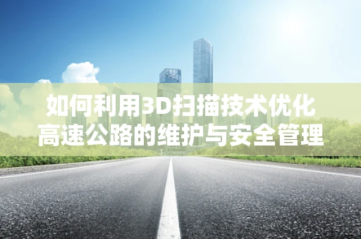 如何利用3D扫描技术优化高速公路的维护与安全管理？