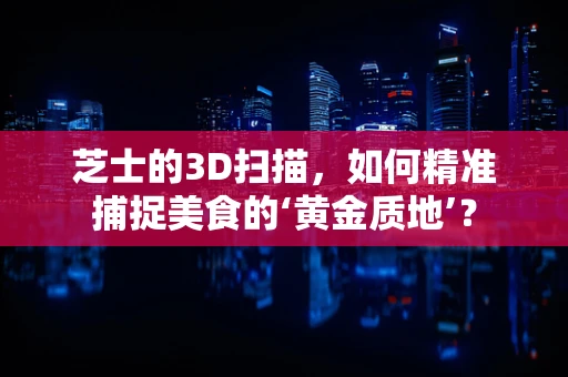 芝士的3D扫描，如何精准捕捉美食的‘黄金质地’？