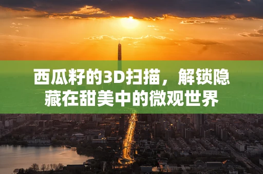 西瓜籽的3D扫描，解锁隐藏在甜美中的微观世界