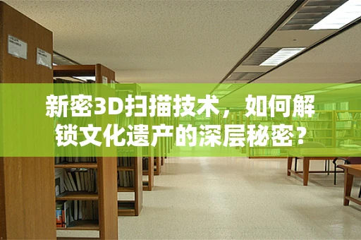 新密3D扫描技术，如何解锁文化遗产的深层秘密？