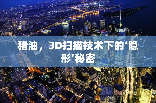 猪油，3D扫描技术下的‘隐形’秘密