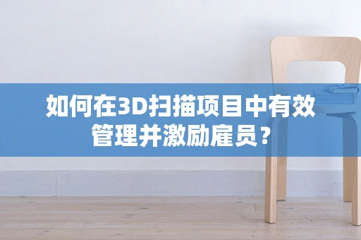 如何在3D扫描项目中有效管理并激励雇员？