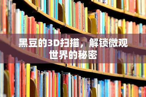 黑豆的3D扫描，解锁微观世界的秘密
