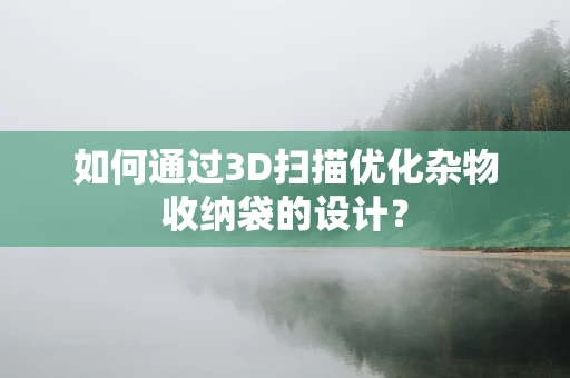 如何通过3D扫描优化杂物收纳袋的设计？