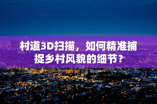 村道3D扫描，如何精准捕捉乡村风貌的细节？