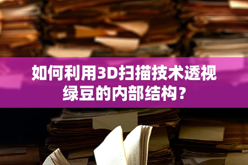 如何利用3D扫描技术透视绿豆的内部结构？