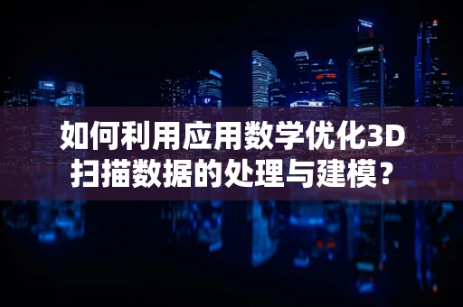 如何利用应用数学优化3D扫描数据的处理与建模？