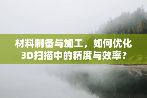材料制备与加工，如何优化3D扫描中的精度与效率？
