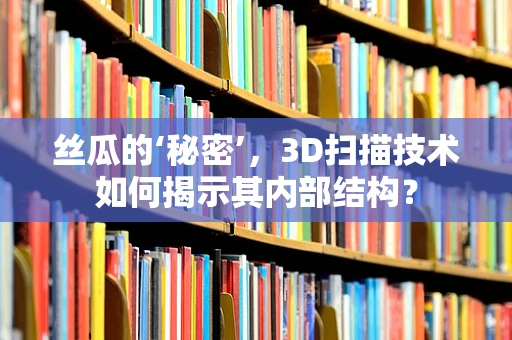 丝瓜的‘秘密’，3D扫描技术如何揭示其内部结构？