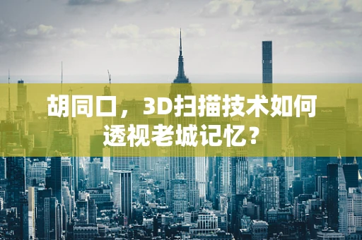 胡同口，3D扫描技术如何透视老城记忆？
