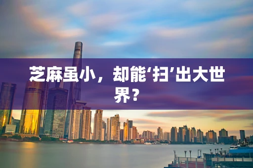 芝麻虽小，却能‘扫’出大世界？