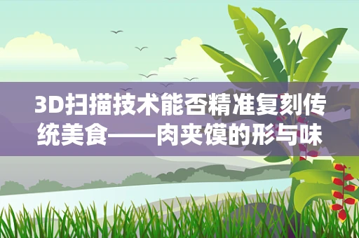 3D扫描技术能否精准复刻传统美食——肉夹馍的形与味？